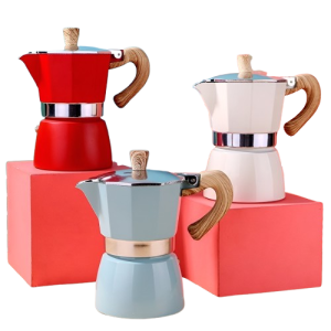 Aluminum Stovetop Espresso Maker Manual Coffee Maker Machine - 6 Cups/300ml