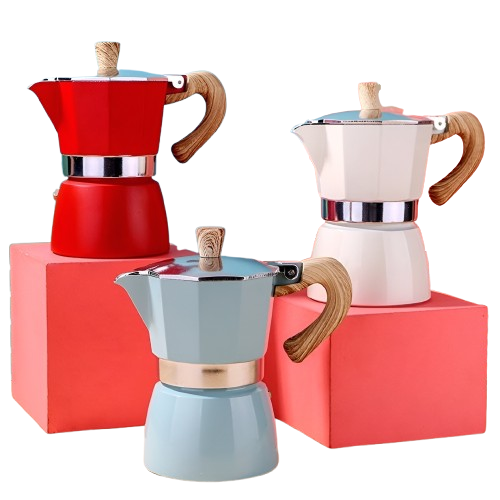 Aluminum Stovetop Espresso Maker Manual Coffee Maker Machine - 6 Cups/300ml