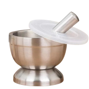 Stainless Steel Mortar and Pestle, Household Manual Spice Grinding Pill Crusher Spice Tools Grinding Bowl Set