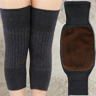 1 pair Woolen Blend Thermal Knee Warmers with strap - Image 4